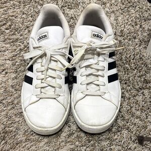 adidas Grand Court White and Black Women's Sneakers
